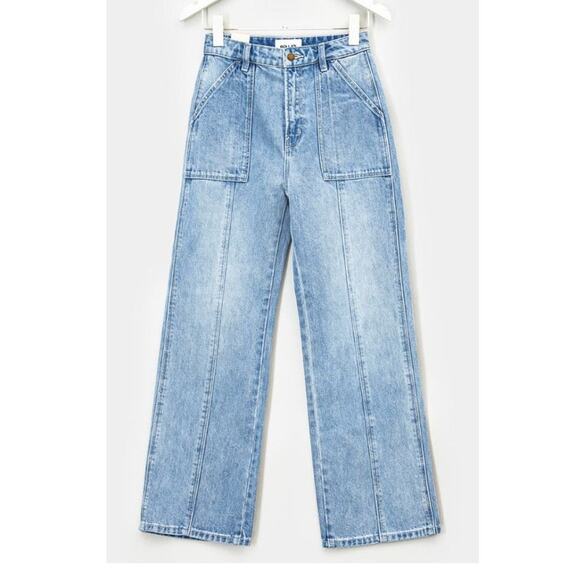 Rolla's Heidi Trade Jeans High Waist Loose Straight Denim 25 4 Utility - Picture 1 of 8